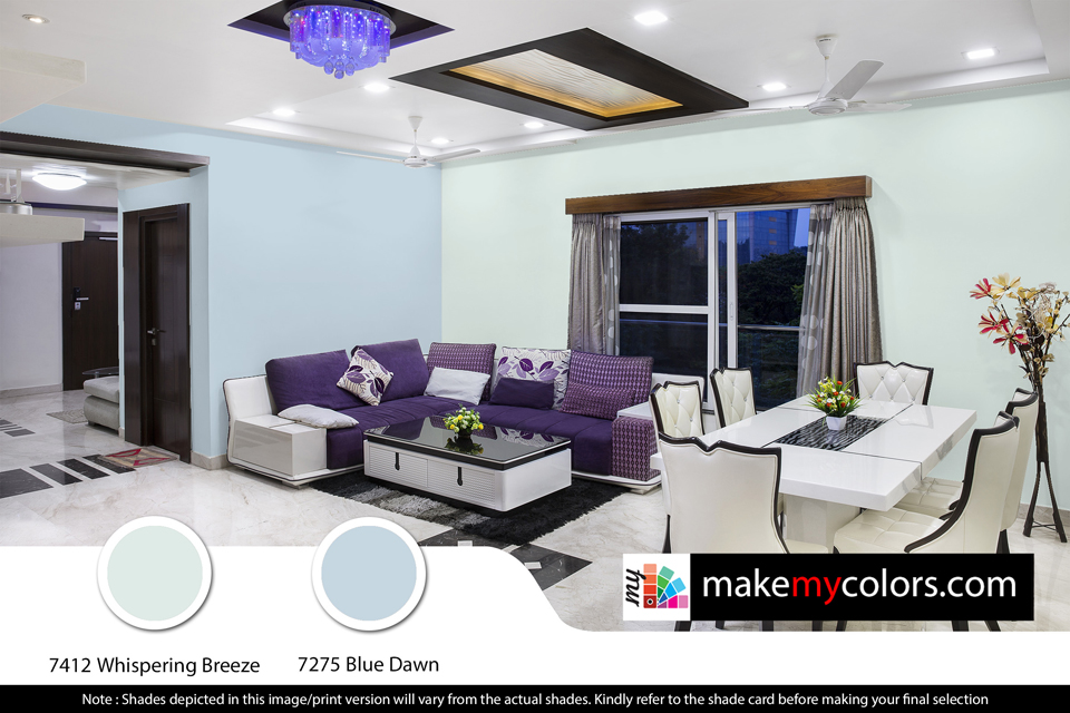Asian Paints Light and Elegent Living room color combinations 011