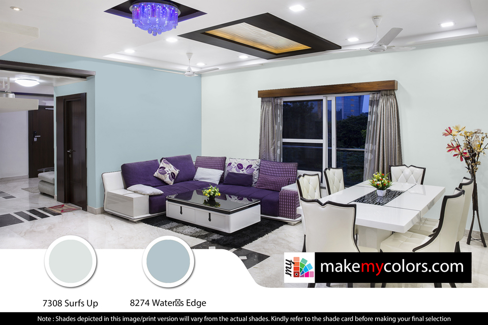 Asian Paints Light and Elegent Living room color combinations 013