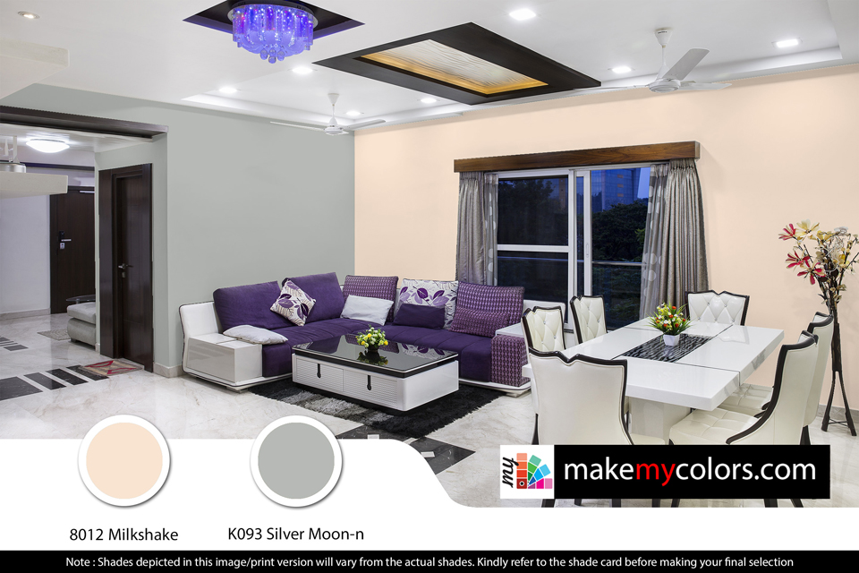 Asian Paints Light and Elegent Living room color combinations 015