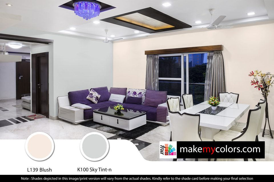 Asian Paints Light and Elegent Living room color combinations 019