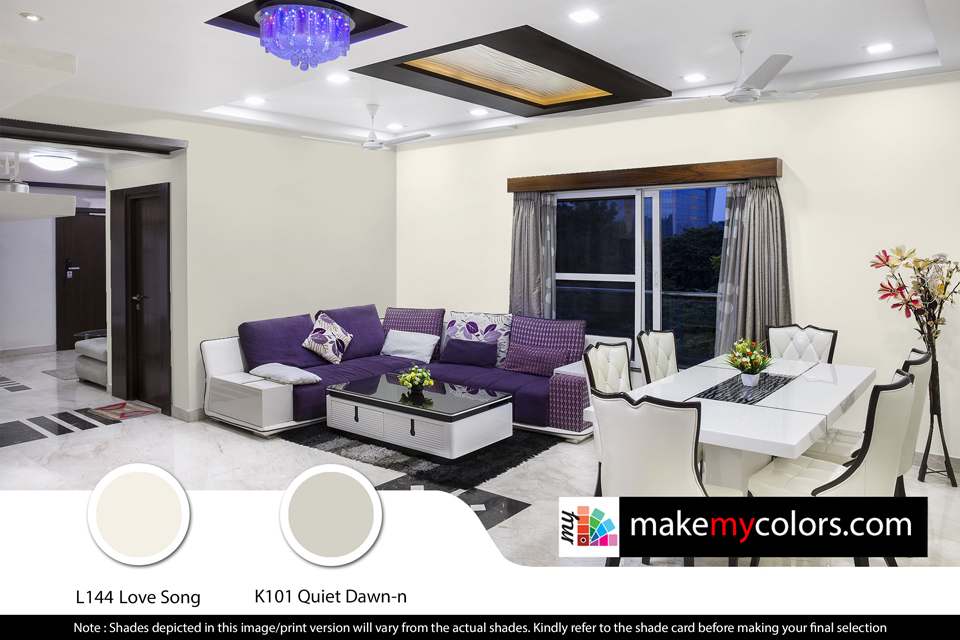 Asian Paints Light and Elegent Living room color combinations 020